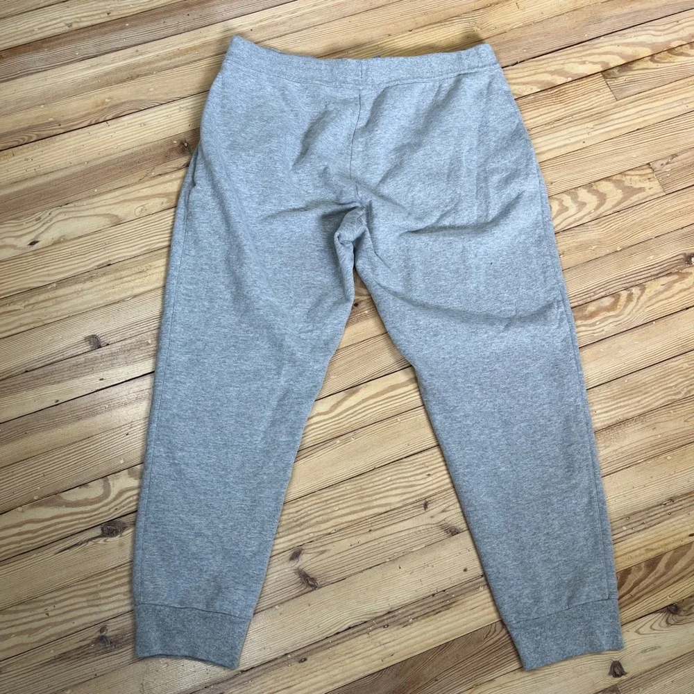 The North Face Mens Gray Heather Fleece Jogger Sweatpants XL Embroidered Logo